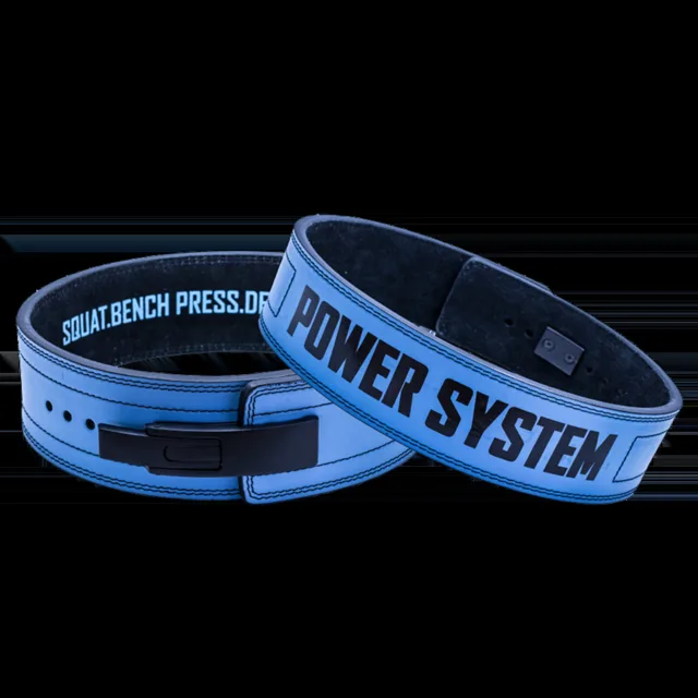 Power System Fitness opasek s přezkou Full Power 3810 modrý - L