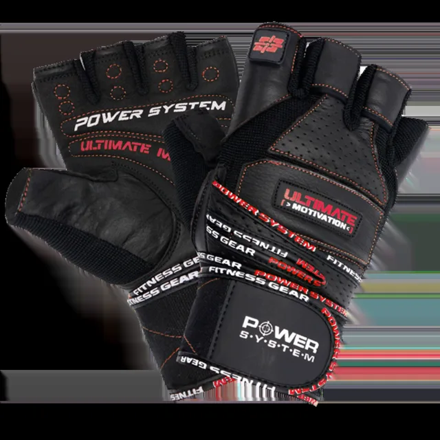 Power System Fitness rukavice ULTIMATE MOTIVATION černočervené - XL
