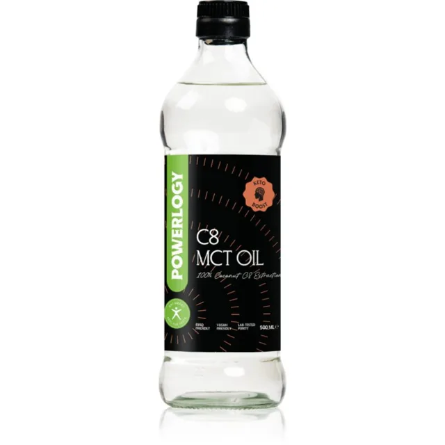 Powerlogy C8 MCT Oil kokosový olej 500 ml