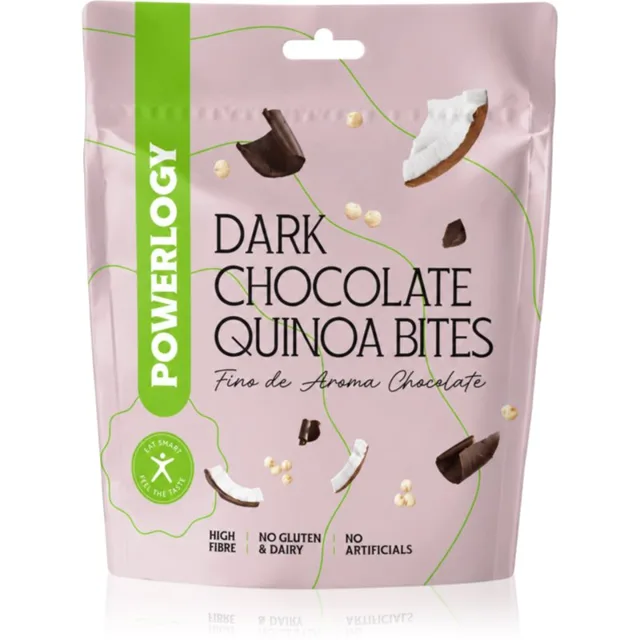 Powerlogy Dark Chocolate Quinoa Bites quinoa s čokoládou 100 g