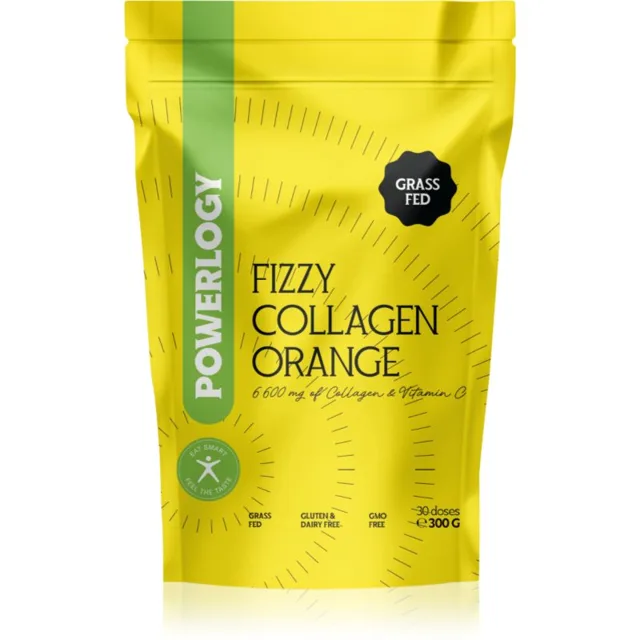 Powerlogy Fizzy Collagen nápoj s kolagenem příchuť Orange 300 g