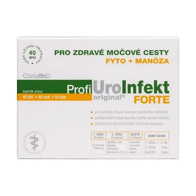 PRAGOMED Profiuro Infekt forte 40 tablet + 40 tobolek + 10 tobolek
