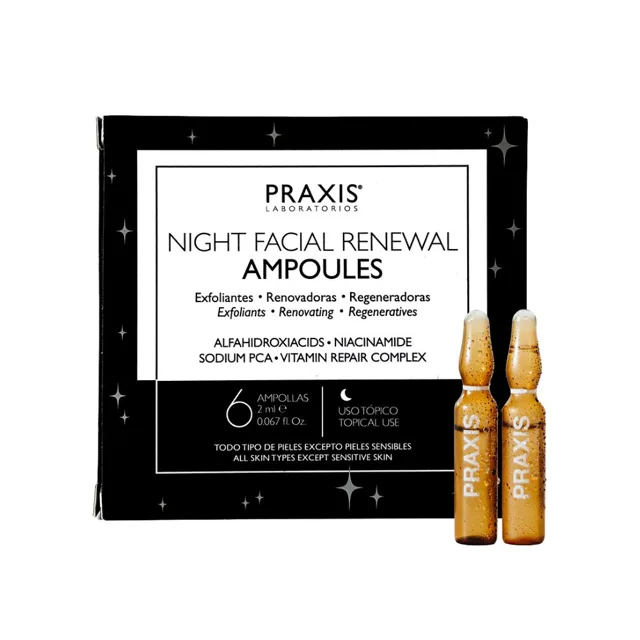 Praxis Laboratorios Night Facial Renewal ampule 6 ks