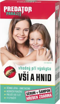 Predator Parazit při výskytu vší a hnid PACK sérum 100 ml + šampon 100 ml + kovový hřeben dárková sada