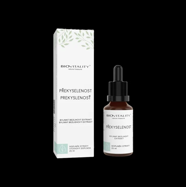 Překyselení bezalkoholová tinktura – kapky 25 ml – Green idea