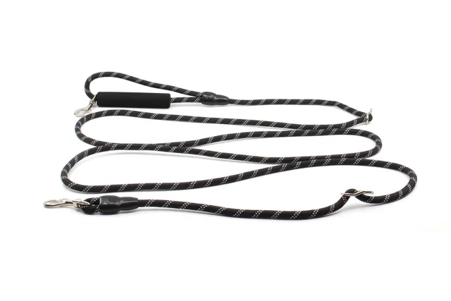 Přepínací vodítko Twist 3 m | lanové, reflexní Barva: Černá, Šířka vodítka: 0,8 cm