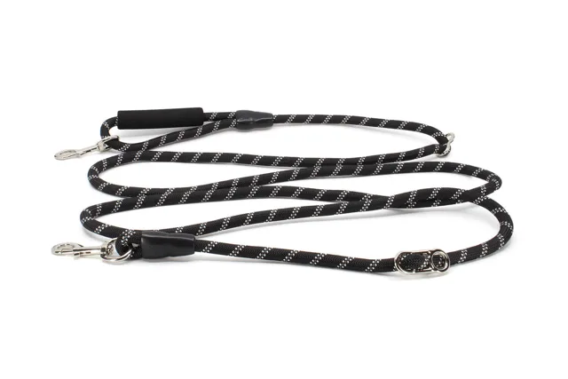 Přepínací vodítko Twist 3 m | lanové, reflexní Barva: Černá, Šířka vodítka: 1,2 cm