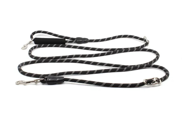 Přepínací vodítko Twist 3 m | lanové, reflexní Barva: Černá, Šířka vodítka: 1 cm