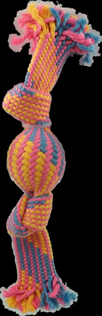 Přetahovadlo Dog Fantasy s míčkem vzor 2, 2 knoty 33cm