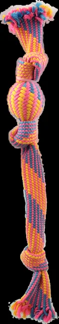 Přetahovadlo Dog Fantasy s míčkem vzor 2, 3 knoty 50cm