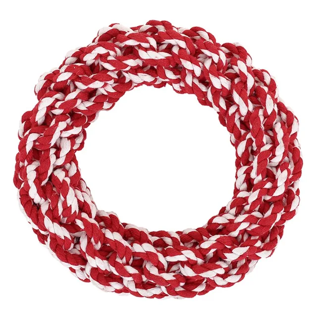 Přetahovadlo Reedog kruh červená, pletená hračka, 19 cm | P49524