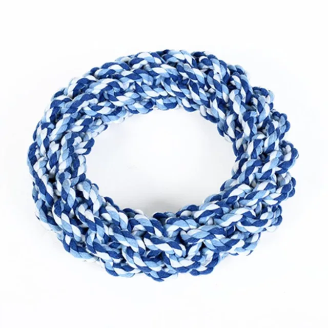 Přetahovadlo Reedog kruh modrá, pletená hračka, 19 cm | P53843