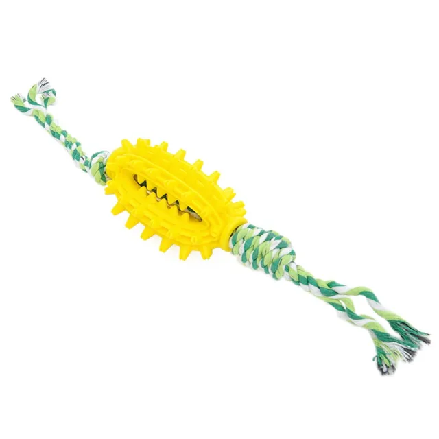 Přetahovadlo Reedog s dentální hračkou - žlutá | P50318