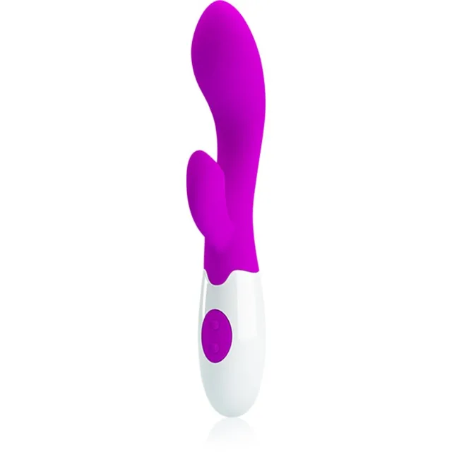 PRETTY LOVE Brighty vibrátor se stimulátorem klitorisu na baterie 20 cm