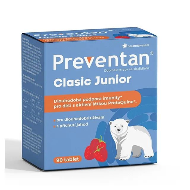 PREVENTAN Clasic junior příchuť jahoda 90 tablet