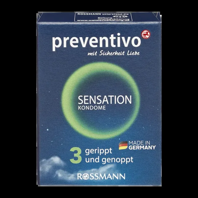Preventivo Kondomy Sensation s vroubky 3 ks
