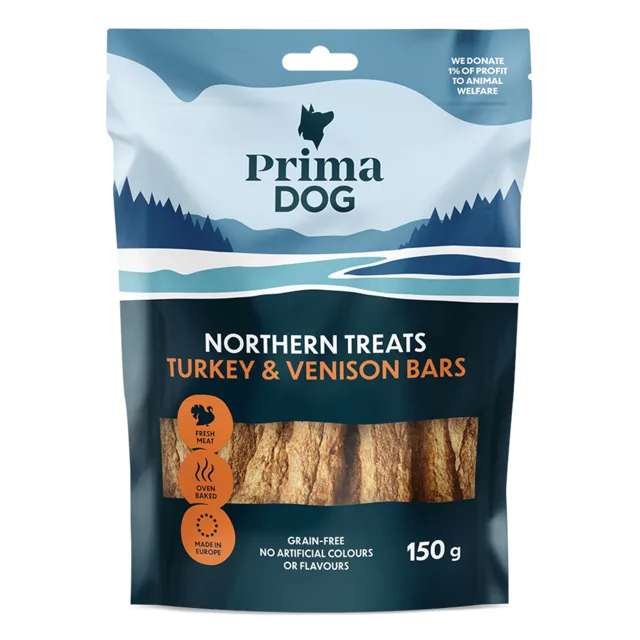 PrimaDog Northern Snack - Krůtí a zvěřina (150 g)
