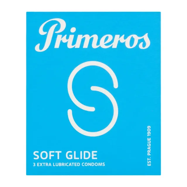 Primeros Soft Glide kondomy se zvýšenou dávkou lubrikace 3 ks