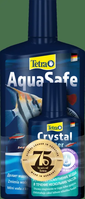 Přípravek Tetra Aqua Safe 500 ml + Tetra Crystal Water 100 ml zdarma