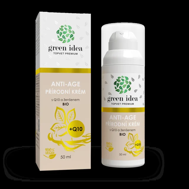 Přírodní anti-age krém s Q10 a ženšenem 50 ml – Green idea