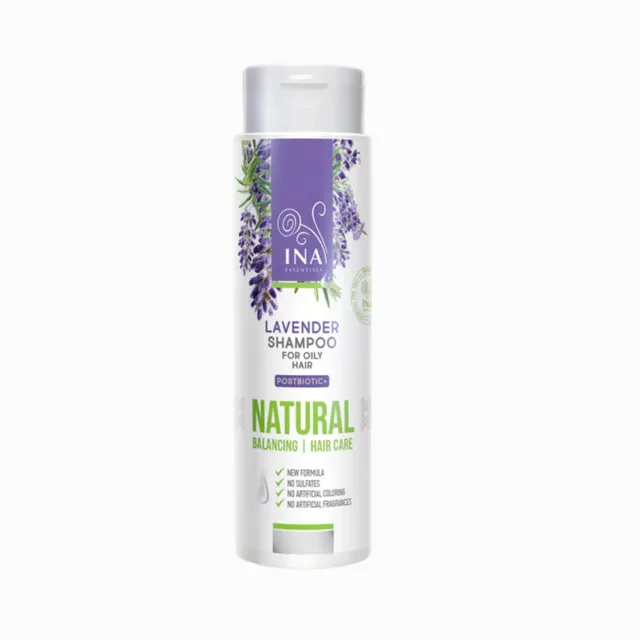 Přírodní levandulový šampon – lupy a citlivá pokožka hlavy – 200 ml – INA Essentials