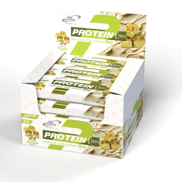 Pro Nutrition Protein Bar 12 x 40 g - nugát s pistáciovou vrstvou
