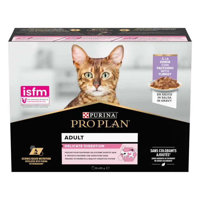 PRO PLAN Adult Delicate Digestion kapsičky 10 x 85 g - krůta
