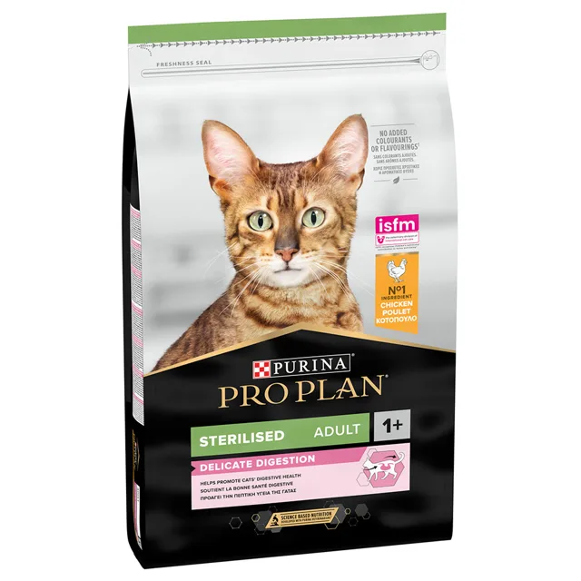 PRO PLAN Adult Sterilised Delicate Digestion granule kuře - 10 kg