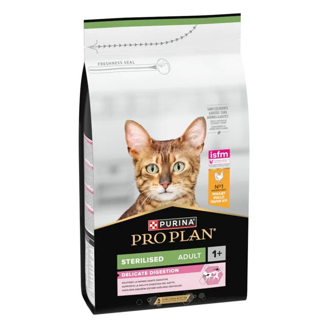 PRO PLAN Adult Sterilised Delicate Digestion granule kuře - výhodné balení: 2 x 10 kg