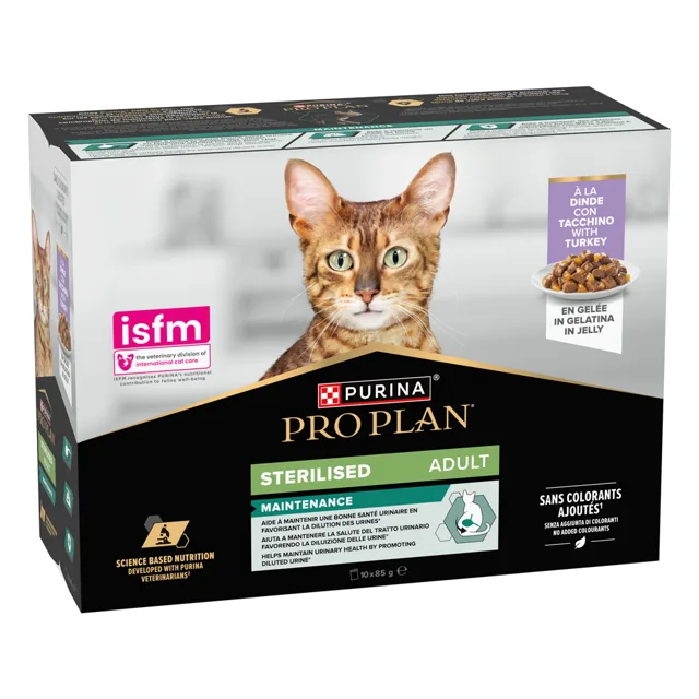 PRO PLAN Adult Sterilised Maintenance kapsičky 10 x 85 g - mořské ryby