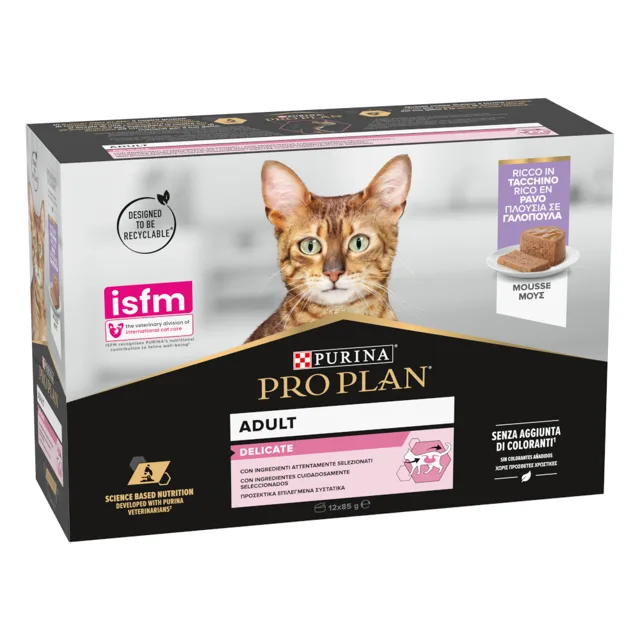 PRO PLAN Delicate konzervy - výhodné balení: 36 x 85 g krocan
