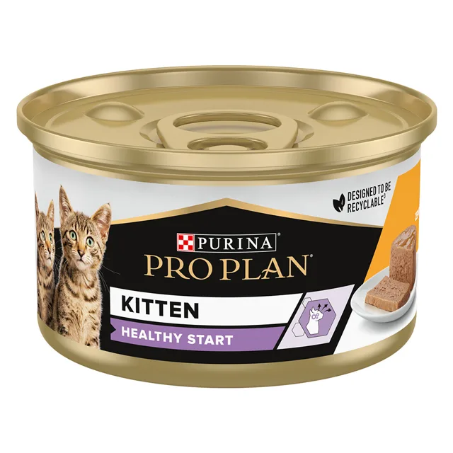 PRO PLAN Kitten Healthy Start konzervy paštika 24 x 85 g - kuře