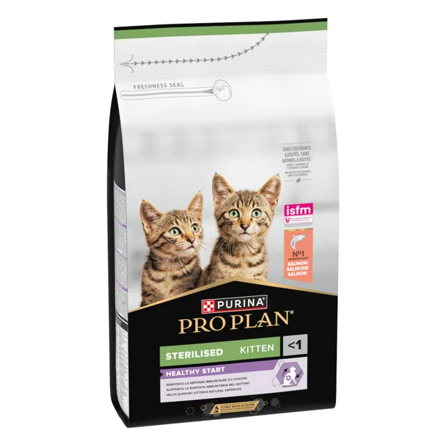 PRO PLAN Kitten Sterilised Healthy Start granule losos - 1,5 kg
