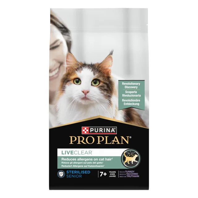 PRO PLAN LiveClear Sterilised Adult 7+ granule krůta - 1,4 Kg