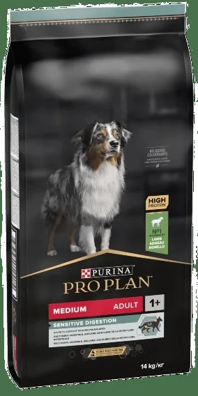 Pro Plan Medium Adult Sensitive Digestion jehněčí 14kg
