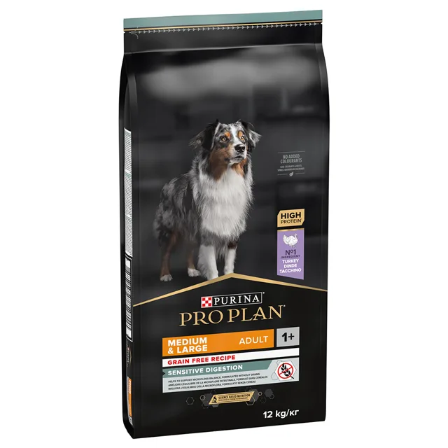 PRO PLAN Medium & Large Adult Sensitive Digestion Grain Free granule krůta - 12 kg