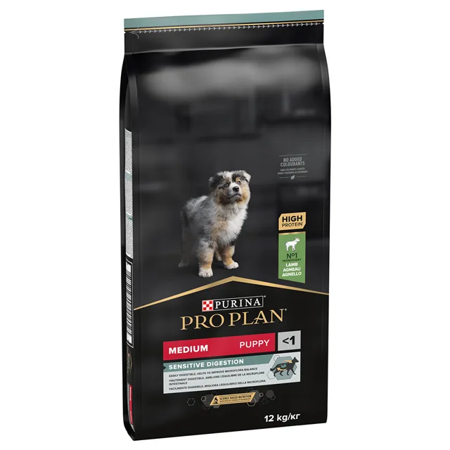 PRO PLAN Medium Puppy Sensitive Digestion granule jehněčí - 12 kg