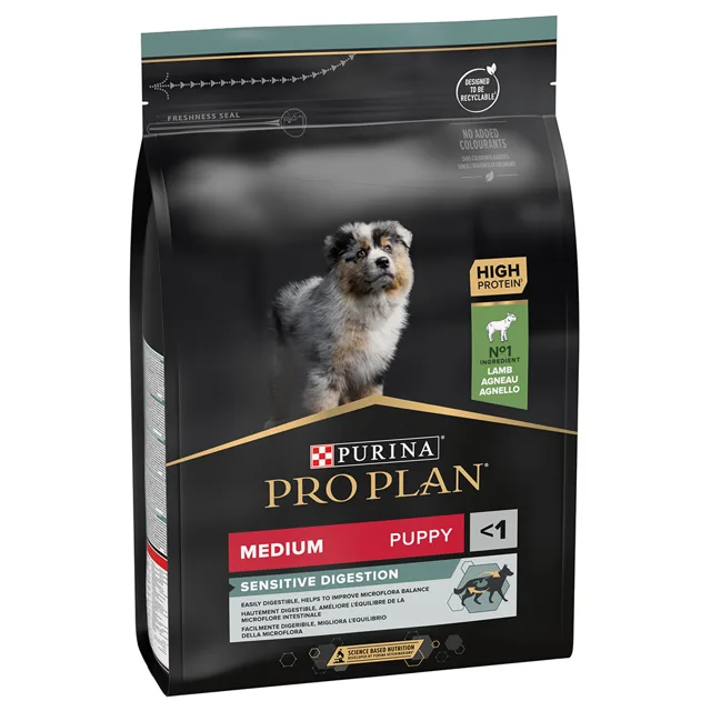 PRO PLAN Medium Puppy Sensitive Digestion granule jehněčí - Výhodné balení 2 x 12 kg