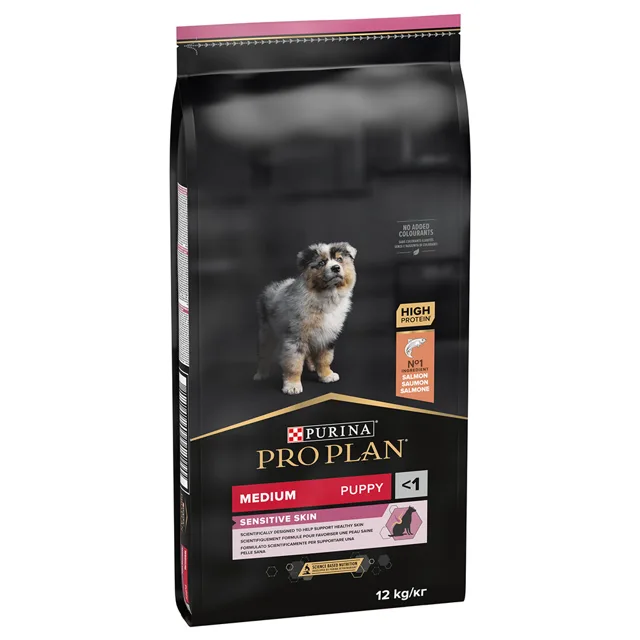 Pro Plan Medium Puppy Sensitive granule losos - 12 kg