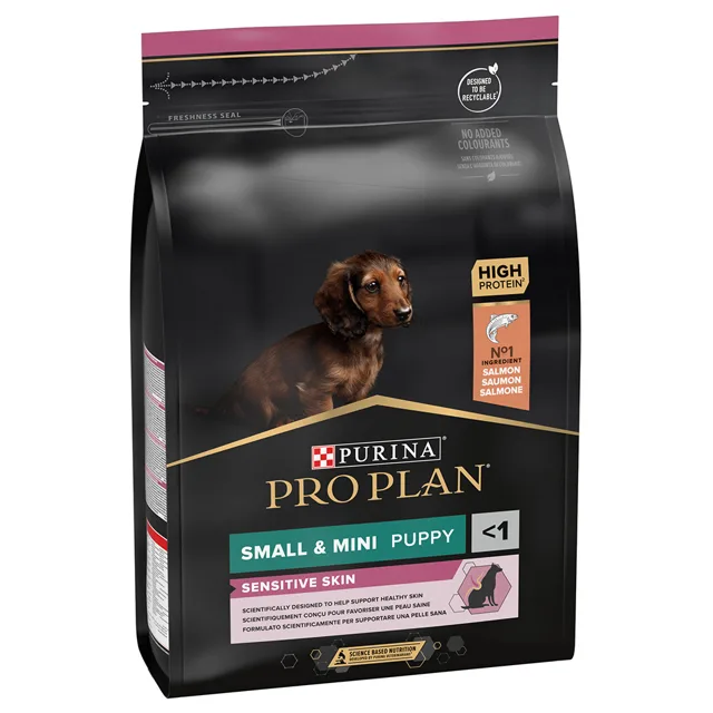 PRO PLAN Small & Mini Puppy Sensitive Skin granule losos - 3 kg