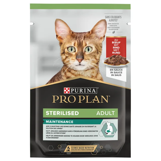PRO PLAN Sterilised Maintenance kapsičky 6 x 85 g - hovězí
