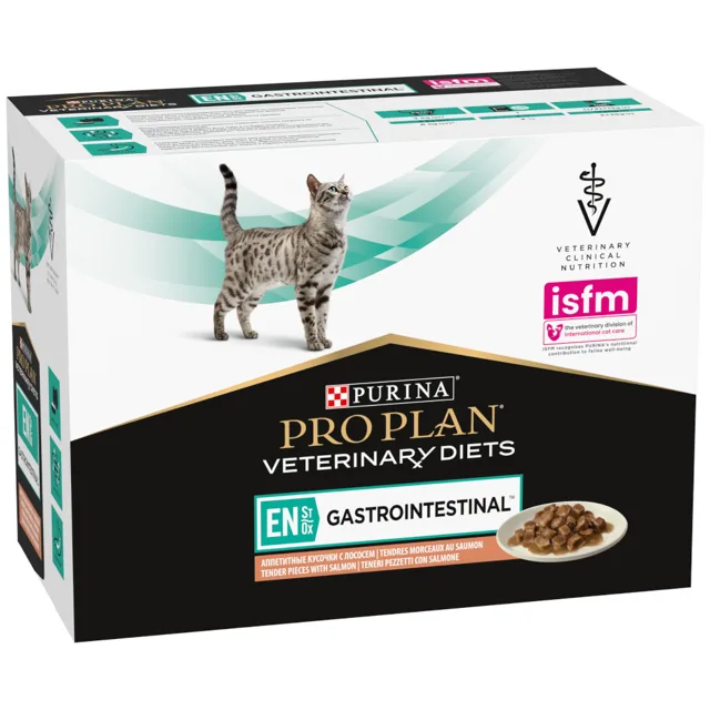 PRO PLAN Veterinární diety EN Gastrointestinal kapsičky losos - 10 x 85 g