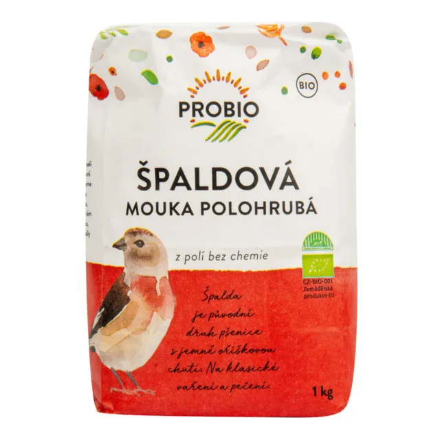 PROBIO - Mouka špaldová polohrubá BIO, 1kg
