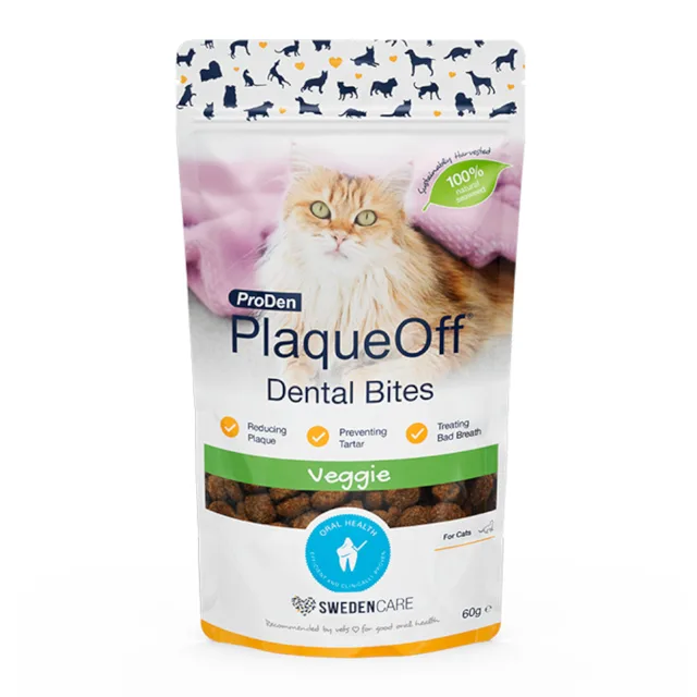 ProDen PlaqueOff Dental Bites pro kočky - losos (60 g)