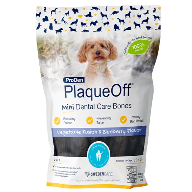 ProDen PlaqueOff Dental Care Bones - zelenina a borůvky Mini (340 g)