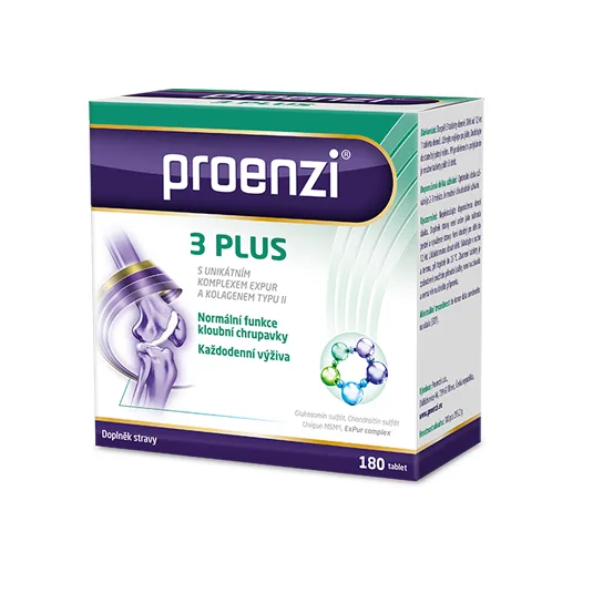 Proenzi 3 PLUS, kolagen, glukosamin a chondroitin pro péči o klouby 180 tablet