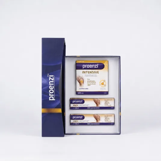 Proenzi dárková péče o klouby pro pohyb naplno 120 tablet + 100 ml + 100 ml