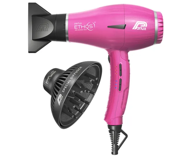Profesionální fén na vlasy s difuzérem Parlux Ethos - 2300 W, růžový (P ALY-ES/3) + dárek zdarma