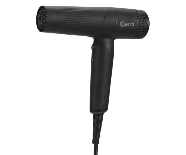 Profesionální fén na vlasy s ionizací Cera Black Jet 1800 - 1800 W (325403) + dárek zdarma