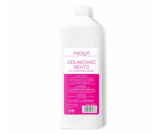 Profesionální odlakovač nehtů Amoené - 500 ml (011402M500P) + dárek zdarma